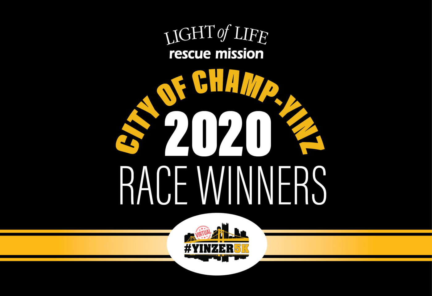 city of champ-yinz 2020 race winners graphic