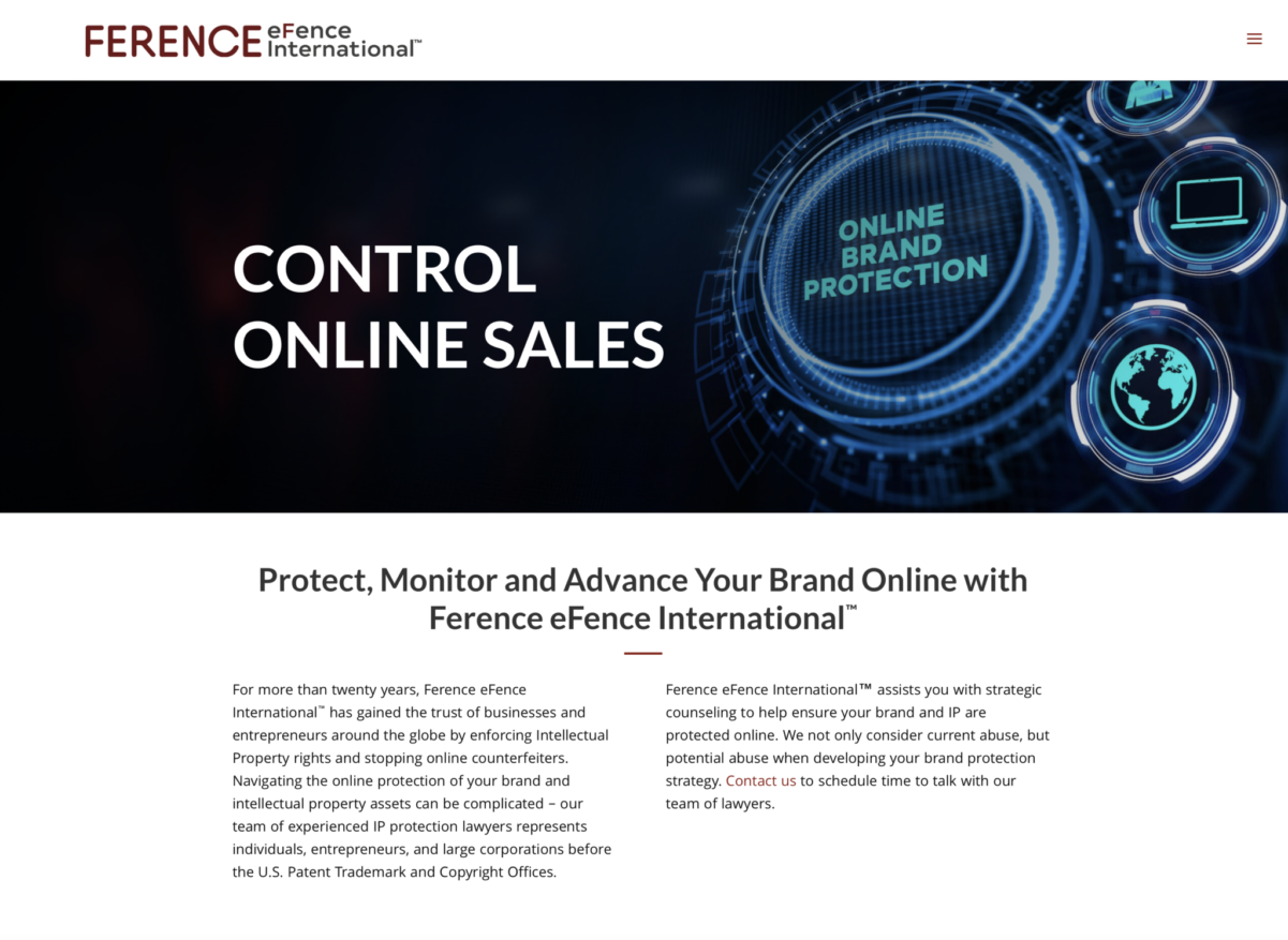 Ference Landing Page