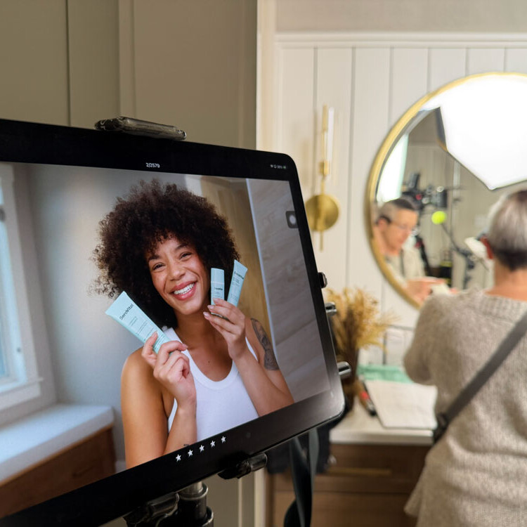 Behind the scenes of a Serovital commercial